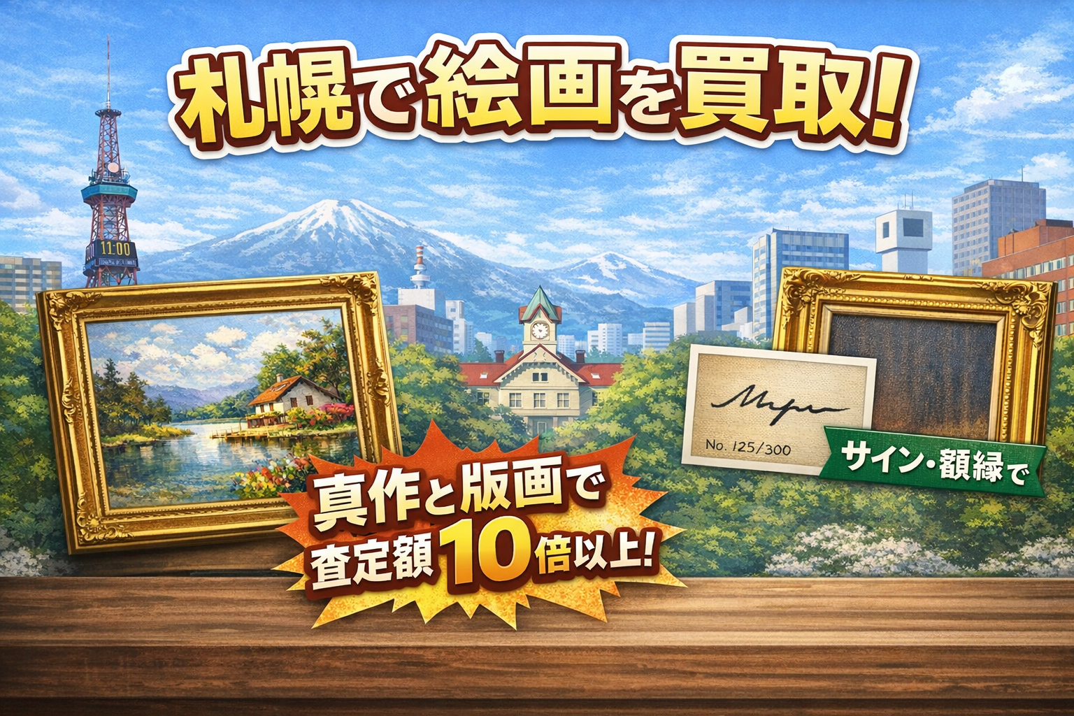 札幌で絵画を買取！真作と版画では査定額が10倍以上違う｜サイン・額縁